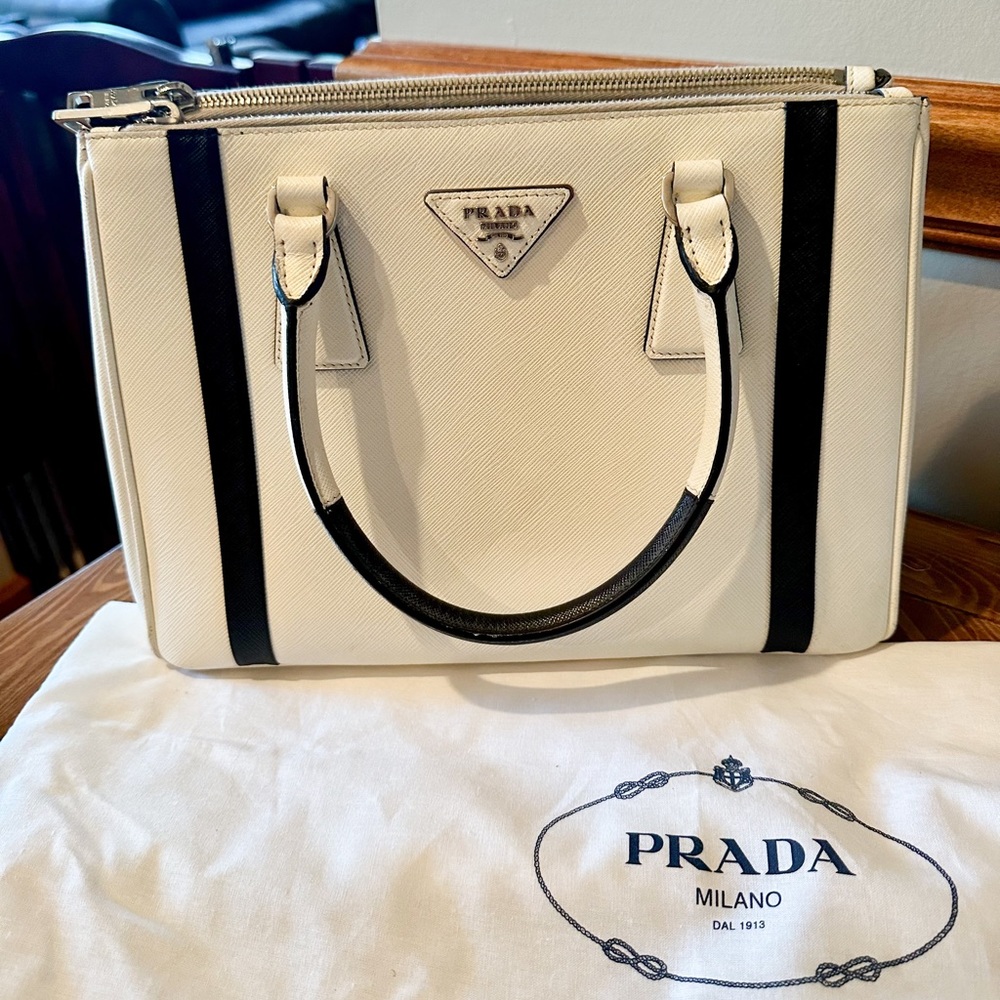 PRADA Saffiano Lux Double Zip